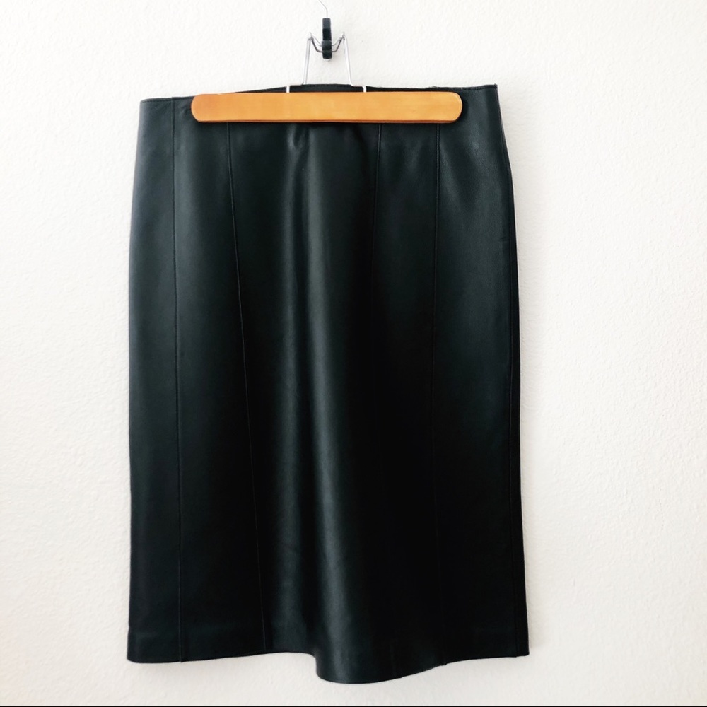 In Napa Leather Skirt